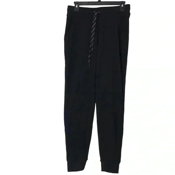 MARC NEW YORK BY ANDREW MARC WOMENS M RIBBED MIDWEIGHT JOGGER SERENITY BLACK S - Picture 1 of 7
